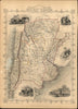 South America Chili La Plata c.1850 Tallis Rapkin decorative map hand colored