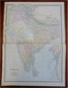 British India Delhi Calcutta Bombay 1889-93 Bradley folio hand color detail map