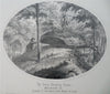 Orvis Rocking Stone Manchester Vermont 1861 H.F. Walling lithographed print