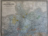 German Kingdoms Prussia Bavaria Hanover Saxony 1830's Brue large detailed map