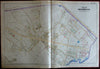 Brookline Beacon st. Norfolk County Massachusetts 1888 large detailed map