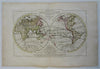 World double Hemisphere 1761 Sea of the West Australia unknown map