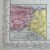 Ottoman Empire Anatolia Syria Mesopotamia Turkey in Asia 1857 DeSilver map