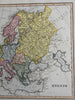 Europe France Germany Ottoman Empire Russia Italy Iceland 1823 scarce Ellis map