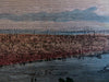 New York City Manhattan Landscape birdseye View c. 1850's hand colored print