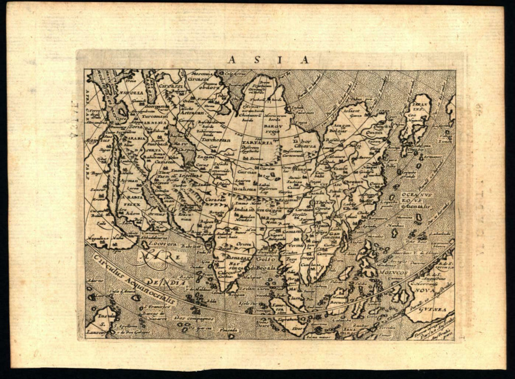 Arabia Asia Korea as island unknown Australia Japan near Alaska 1597 Magini map
