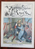 New York Politics Gillam Art 1885 Puck Political Cartoons lot x 10 color prints