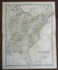Eastern United States Great Lakes New England American South 1868 Johnston map