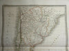 South America Patagonia Chile La Plata Uruguay 1828 Lapie large folio map