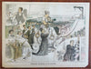 Judge Political Cartoons 1880's Lot x 8 scarce color prints America Britain