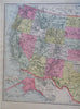 United States USA entire nation coast to coast 1897 Gray large hand colored map