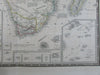 Southern Africa Hottentots extensive detail c.1835 Brue fine large folio old map
