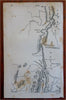 New York Fort Ticonderoga Lake George Essex 1828 Hooker miniature map