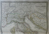 Italian Peninsula Ancient World Roman Republic 1832 Lapie historical map