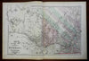 Western Quebec Province Canada St. Lawrence River 1875 Walling & Tache map