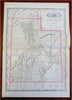 Utah state Salt Lake City Provo Ogden 1887-90 Cram scarce large detailed map