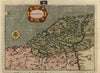 Netherlands Holland Nederland 1620 Porcacchi miniature map hand color