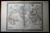 World Mercator Projection 1860 Mitchell map Exploration tracks Capt. Cook