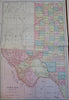 Texas State Map Houston Dallas El Paso Corpus Christi 1902 Cram 2 sheet map