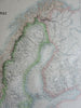 Scandinavia Sweden Norway Finland 1870 Fullarton map