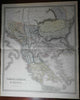 Ottoman Empire Greece Balkans Albania Romania 1851 Philip Gellatly large map