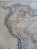 South America Brazil Peru Chile Venezuela Argentina c. 1855-60 Fullarton map