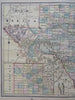 Texas State by itself 1886 color large state map