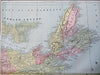 Nova Scotia Halifax Truro 1887-90 Cram scarce large detailed two sheet map
