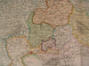 Germany North of Mainz Brandenburg Bremen 1817 antique engraved hand color map