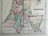 Holy Land Palestine Israel Sinai Peninsula 1876-9 O.W. Gray color fine large map