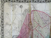 Brooklyn City Plan New York 1868 Bishop large decorative scarce map hand color