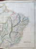 Empire of Brazil Rio de Janiero Amazon 1860 Lowry & Bartholomew large color map