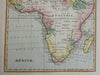 Africa Continent Unexplored Regions Egypt Guinea Congo 1823 scarce Ellis map