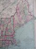 New England Maine New Hampshire Vermont Mass. Connecticut 1873 William map