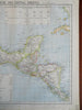 Southern Mexico & Central America Guatemala Honduras 1883 Letts scarce map