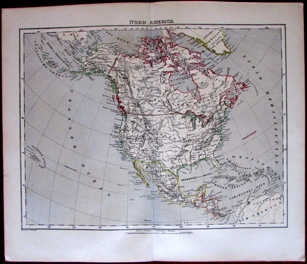 North America United States Mormon settlement 1874 Flemming detailed old map