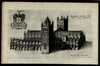 England Exeter Cathedral Northern View 1655 antique engraved print
