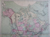 North America United States Mexico Canada Caribbean Sea 1873 William large map