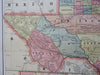 Texas State Map Western Counties El Paso 1886 Watson transitional map