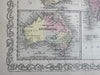 Asian Continent Arabia to Japan Australia inset hooked Torrens 1857 DeSilver map