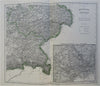 Kingdom of Bavaria Munich Wurzburg Augsburg Passau 1873 Ravenstein detailed map