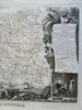 France Brittany Finistere Department Quimper 1856 Levasseur decorative map