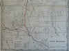 New Mexico State Map Santa Fe Albuquerque Las Cruces c. 1880's-90 Cram large map