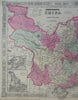 China Qing Empire Canton Taiwan Hong Kong 1863 Johnson & Ward map Scarce Issue