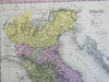 Italy Lombardy Parma Modena Tuscany Papal States Rome Venice 1846-9 Mitchell map