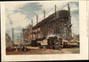 S.S. Great Eastern Ship during construction 1857 London docks antique prints x2