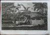 The Body of Thee Ruler of Tahiti Preserved Body 1802 Captain Cook engraved print