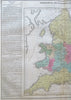 England and Wales United Kingdom London Cardiff 1821 Carey historical info map