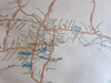North Easton center Furnace Hill huge 1895 Bristol Co. Mass. detailed old map