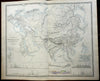 Physical Features of Europe & Asia 1856 A.K. Johnston map